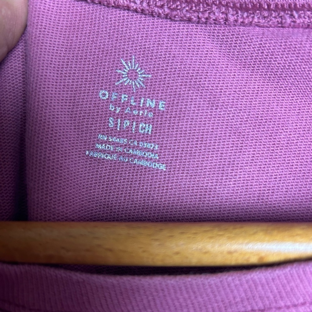 Ofline By Aerie Up all night Club Long Sleeve Sweatshirt Size S oversized - Picture 4 of 10